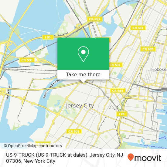 Mapa de US-9-TRUCK (US-9-TRUCK at dales), Jersey City, NJ 07306