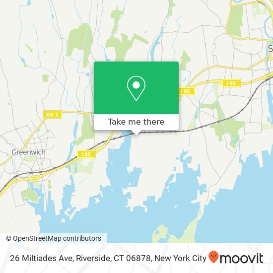 Mapa de 26 Miltiades Ave, Riverside, CT 06878