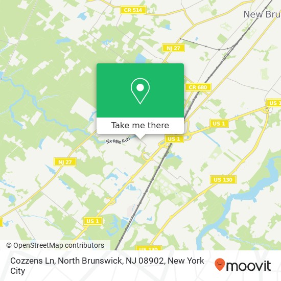 Cozzens Ln, North Brunswick, NJ 08902 map