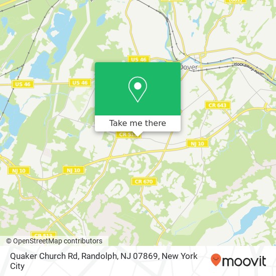 Mapa de Quaker Church Rd, Randolph, NJ 07869