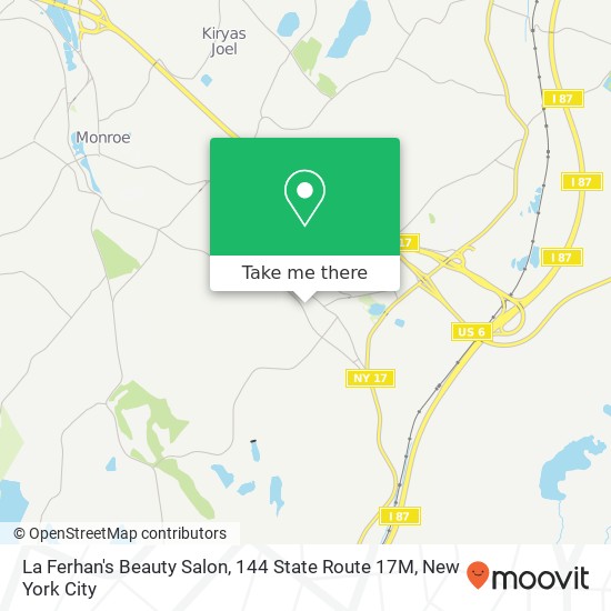 La Ferhan's Beauty Salon, 144 State Route 17M map