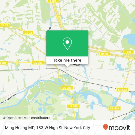 Ming Huang MD, 183 W High St map