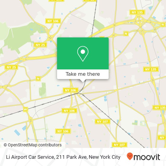 Li Airport Car Service, 211 Park Ave map