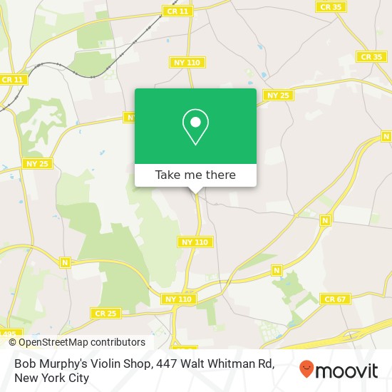 Mapa de Bob Murphy's Violin Shop, 447 Walt Whitman Rd