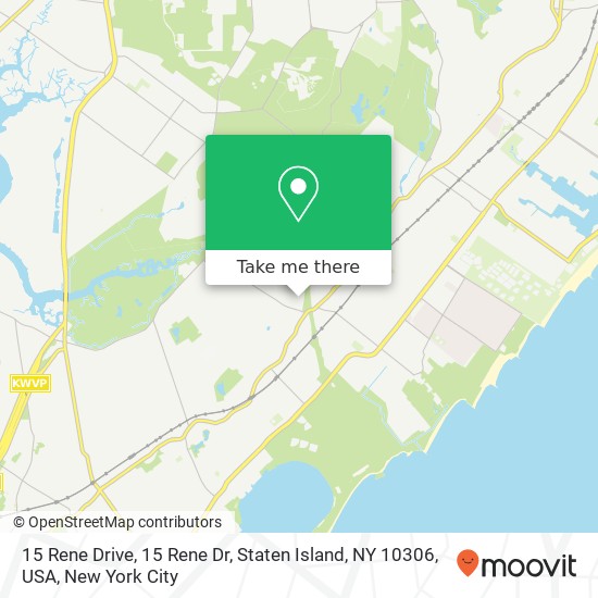 Mapa de 15 Rene Drive, 15 Rene Dr, Staten Island, NY 10306, USA