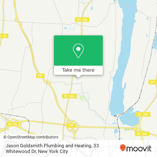 Mapa de Jason Goldsmith Plumbing and Heating, 33 Whitewood Dr