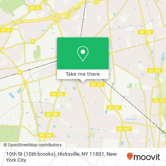Mapa de 10th St (10th brooks), Hicksville, NY 11801