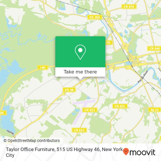 Mapa de Taylor Office Furniture, 515 US Highway 46