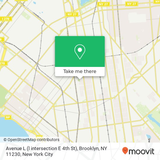 Mapa de Avenue L (l intersection E 4th St), Brooklyn, NY 11230