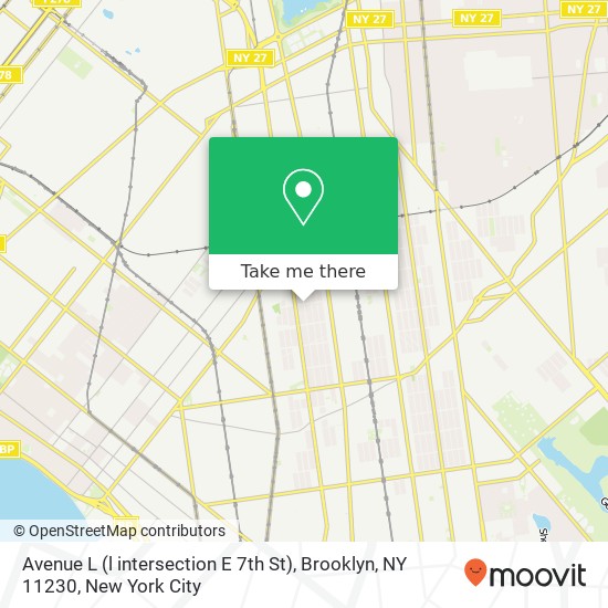 Mapa de Avenue L (l intersection E 7th St), Brooklyn, NY 11230