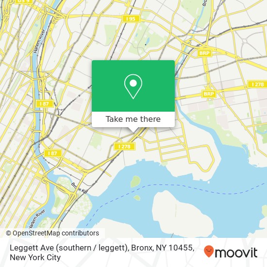 Leggett Ave (southern / leggett), Bronx, NY 10455 map