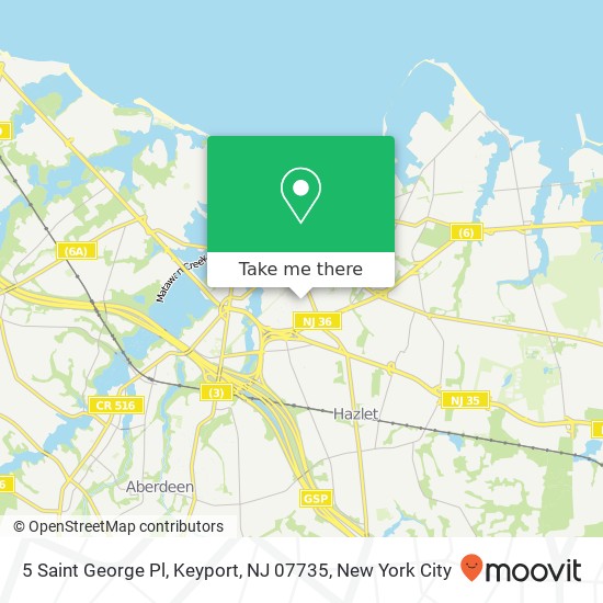 5 Saint George Pl, Keyport, NJ 07735 map