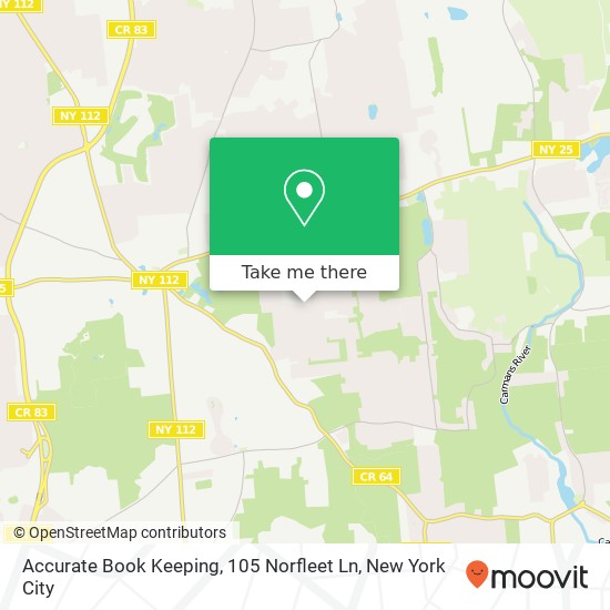 Mapa de Accurate Book Keeping, 105 Norfleet Ln