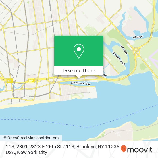 113, 2801-2823 E 26th St #113, Brooklyn, NY 11235, USA map