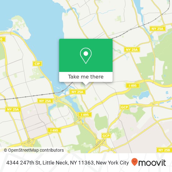 Mapa de 4344 247th St, Little Neck, NY 11363