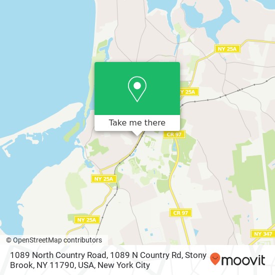 Mapa de 1089 North Country Road, 1089 N Country Rd, Stony Brook, NY 11790, USA