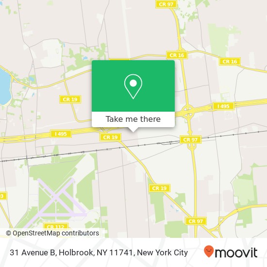 Mapa de 31 Avenue B, Holbrook, NY 11741