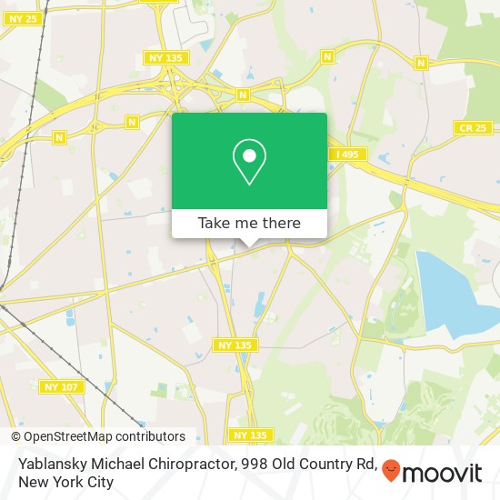 Yablansky Michael Chiropractor, 998 Old Country Rd map