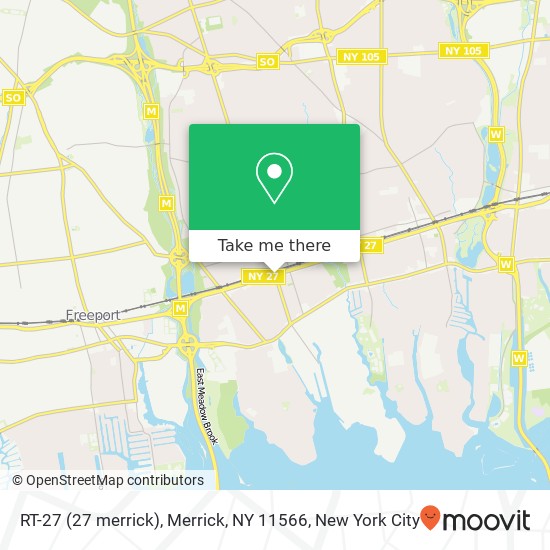 Mapa de RT-27 (27 merrick), Merrick, NY 11566