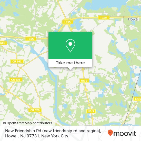 New Friendship Rd (new friendship rd and regina), Howell, NJ 07731 map