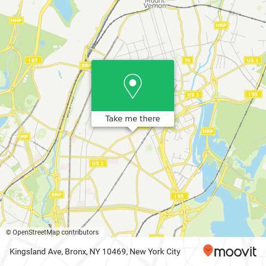 Mapa de Kingsland Ave, Bronx, NY 10469