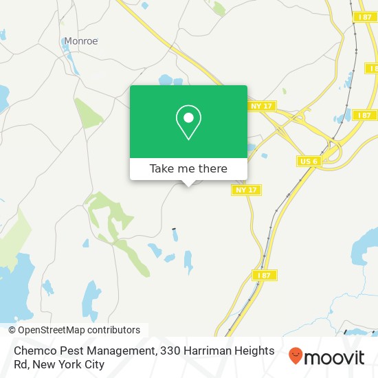 Mapa de Chemco Pest Management, 330 Harriman Heights Rd