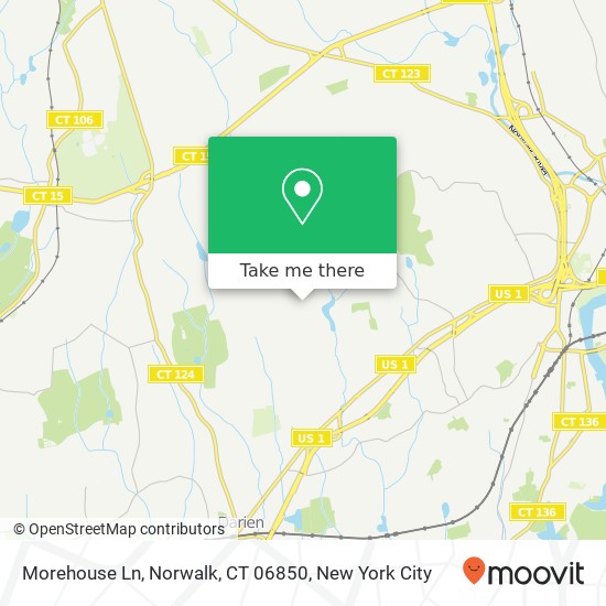 Mapa de Morehouse Ln, Norwalk, CT 06850
