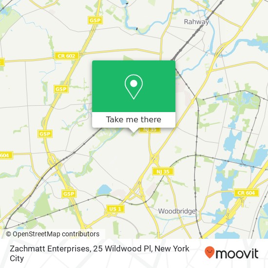 Mapa de Zachmatt Enterprises, 25 Wildwood Pl