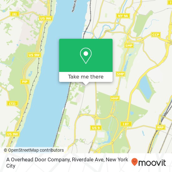 Mapa de A Overhead Door Company, Riverdale Ave