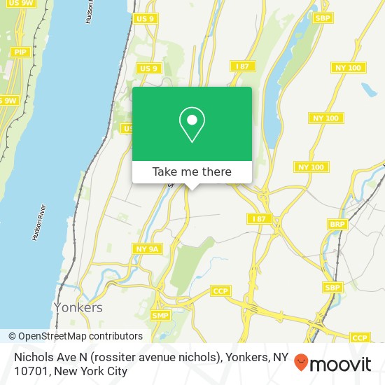 Nichols Ave N (rossiter avenue nichols), Yonkers, NY 10701 map