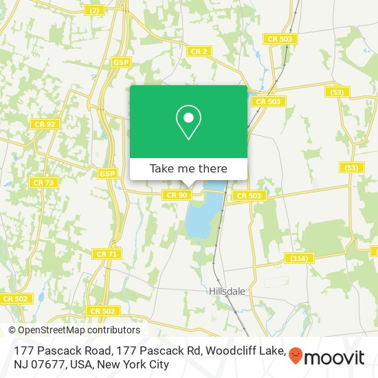 Mapa de 177 Pascack Road, 177 Pascack Rd, Woodcliff Lake, NJ 07677, USA