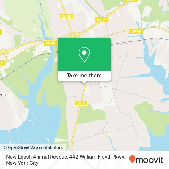 New Leash Animal Rescue, 442 William Floyd Pkwy map