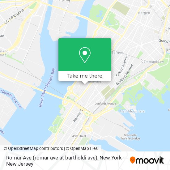 Romar Ave (romar ave at bartholdi ave) map