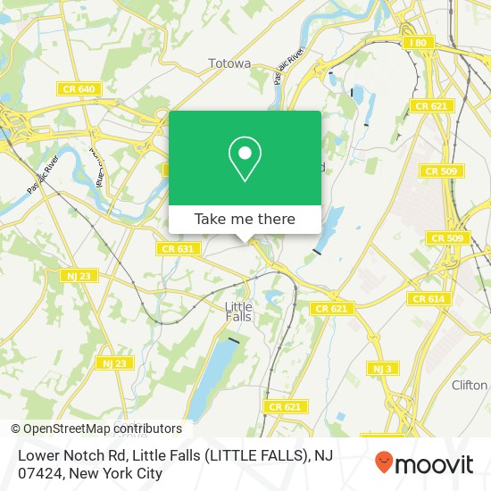 Mapa de Lower Notch Rd, Little Falls (LITTLE FALLS), NJ 07424