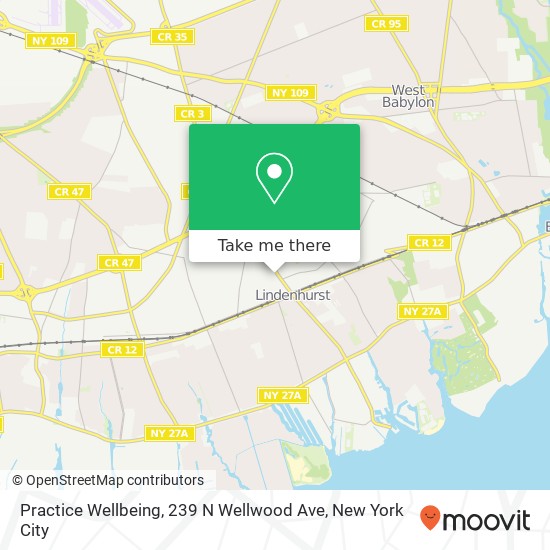 Mapa de Practice Wellbeing, 239 N Wellwood Ave