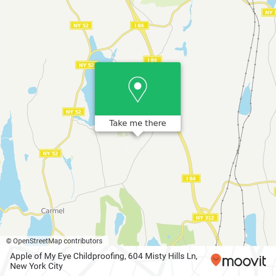 Mapa de Apple of My Eye Childproofing, 604 Misty Hills Ln