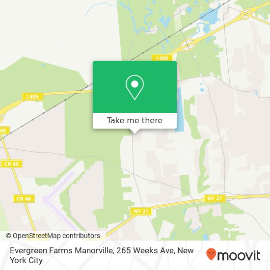 Mapa de Evergreen Farms Manorville, 265 Weeks Ave