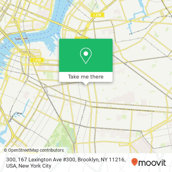 300, 167 Lexington Ave #300, Brooklyn, NY 11216, USA map