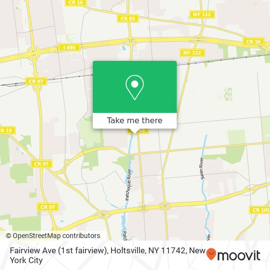 Mapa de Fairview Ave (1st fairview), Holtsville, NY 11742