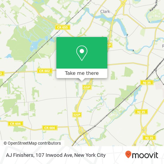 Mapa de AJ Finishers, 107 Inwood Ave