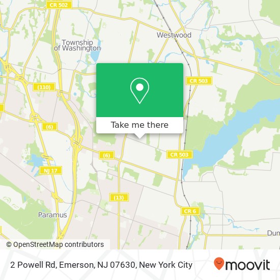 2 Powell Rd, Emerson, NJ 07630 map