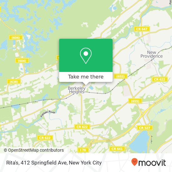 Rita's, 412 Springfield Ave map