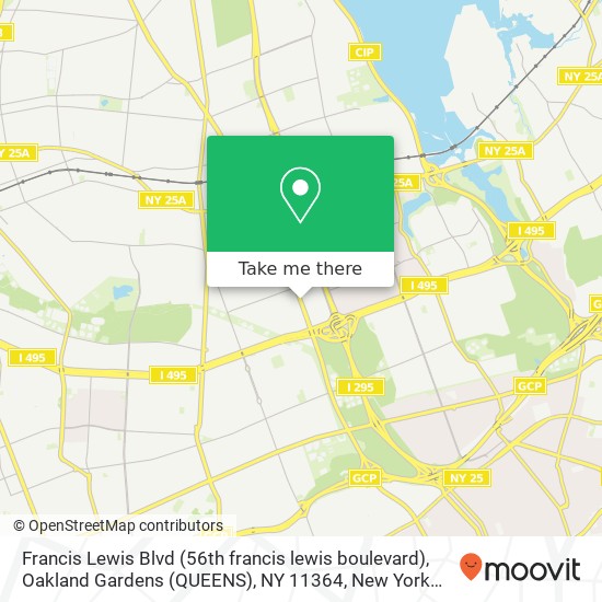 Mapa de Francis Lewis Blvd (56th francis lewis boulevard), Oakland Gardens (QUEENS), NY 11364