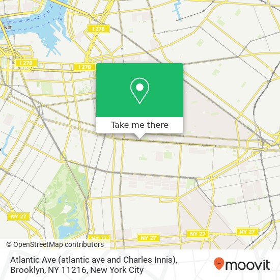 Mapa de Atlantic Ave (atlantic ave and Charles Innis), Brooklyn, NY 11216
