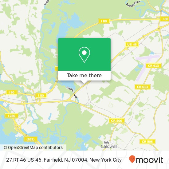 Mapa de 27,RT-46 US-46, Fairfield, NJ 07004