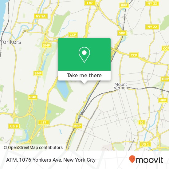 Mapa de ATM, 1076 Yonkers Ave