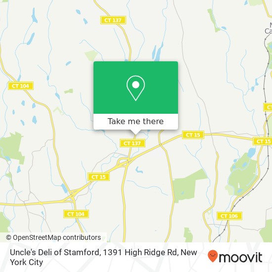 Mapa de Uncle's Deli of Stamford, 1391 High Ridge Rd
