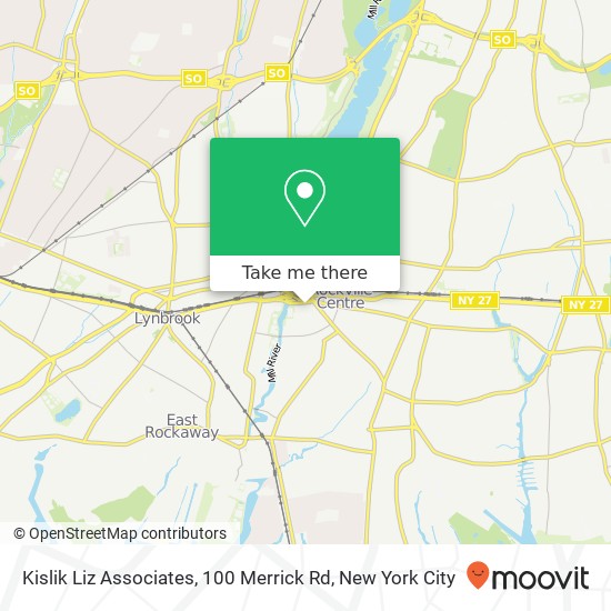 Kislik Liz Associates, 100 Merrick Rd map