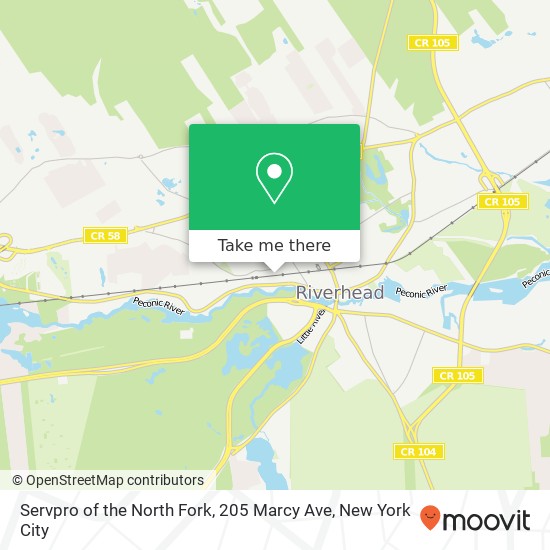 Servpro of the North Fork, 205 Marcy Ave map