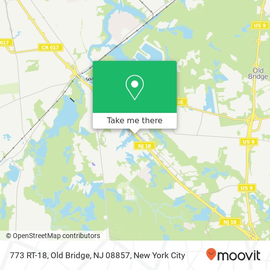 Mapa de 773 RT-18, Old Bridge, NJ 08857